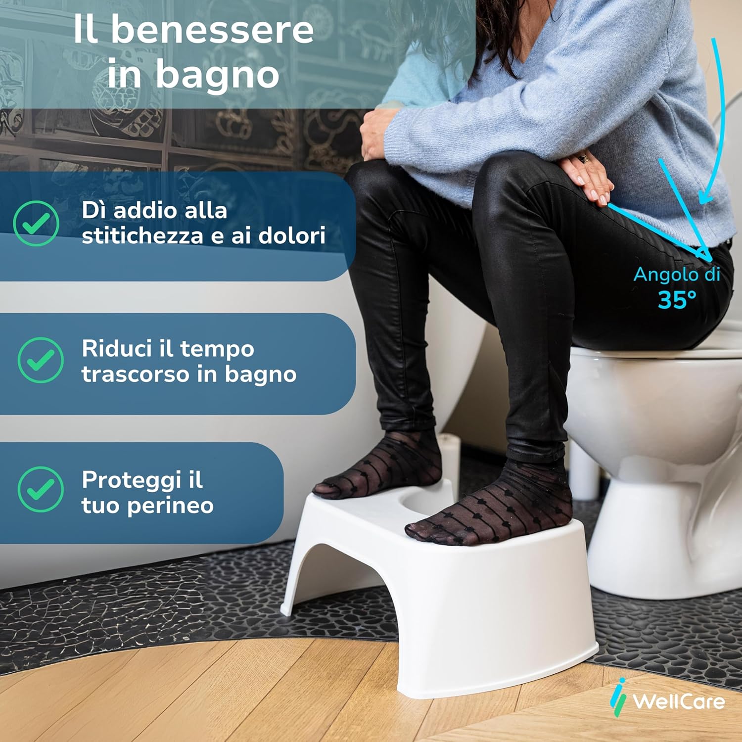 Well Care tabouret en utilisation